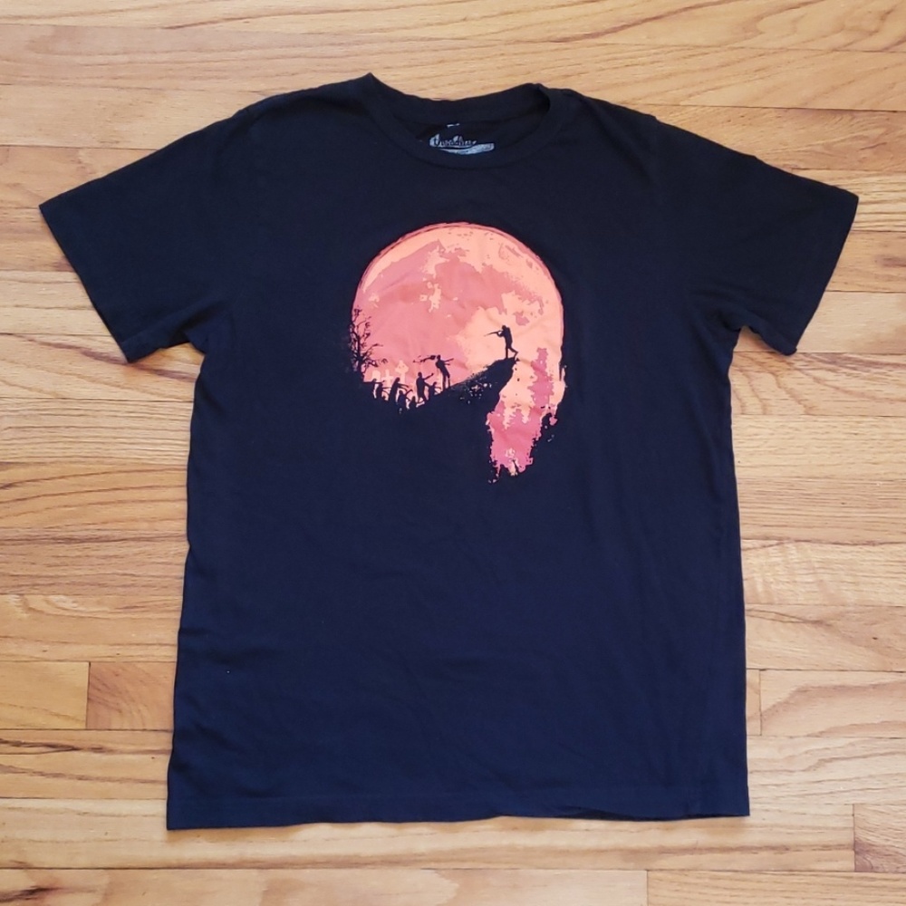 Threadless - Last Stand Killing Zombies guys Medium Black Tee